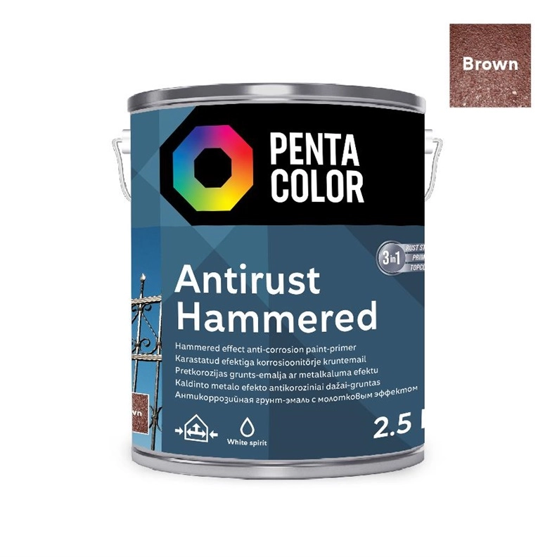 Pentacolor PAINT PENTAC ANTIRUST HAMMERED BRN