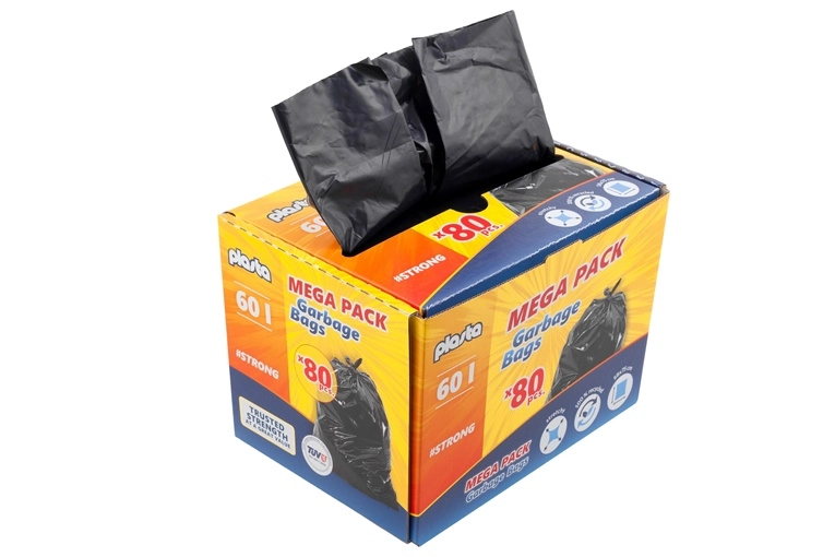 GARBAGE BAGS PLASTA MEGA PACK 60L