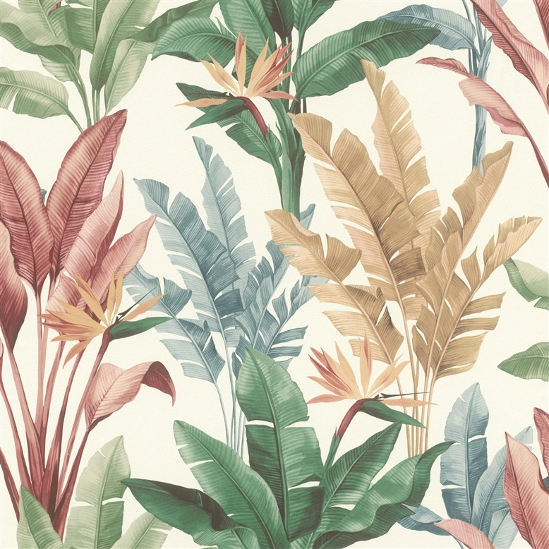 Rasch WALLPAPER VINYL 793512 LEAVES BLUE