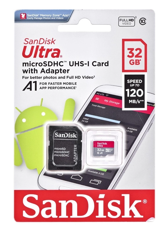 Memory card Ultra microSDHC 32GB 120MB/s