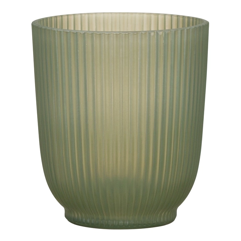 POT GLASS 314/15 FROSTED GREEN D13