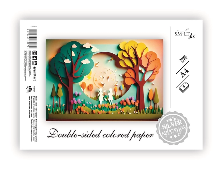 PAPER COLOUR TWO SIDED 8L/A4 2SP-P8