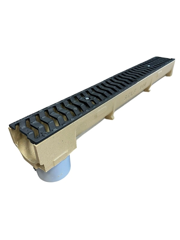 DUCT ELEMENT WITH CAST IRON GRATE