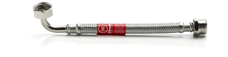 FLEXIBLE PLUMBING HOSE WITH ELBOW TAQ