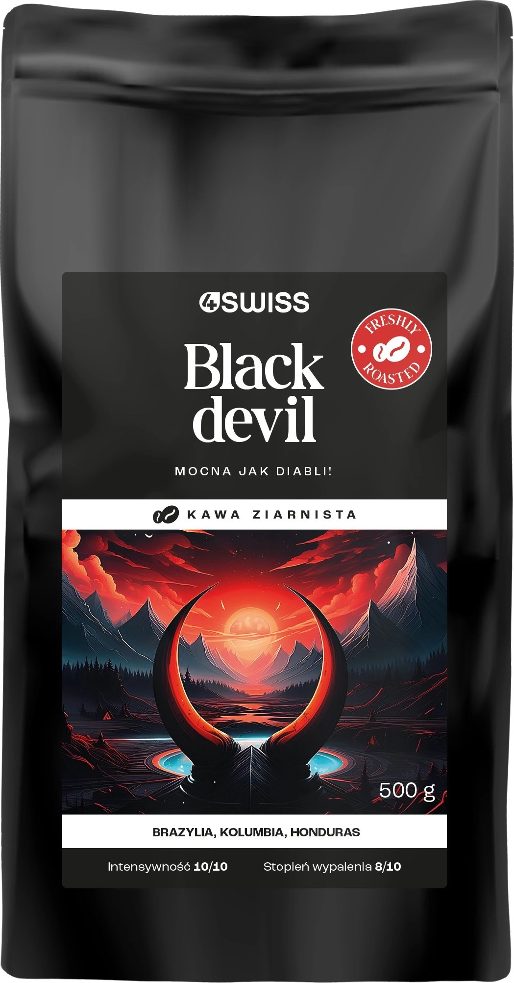 Kawa ziarnista 4Swiss Black Devil świeżo