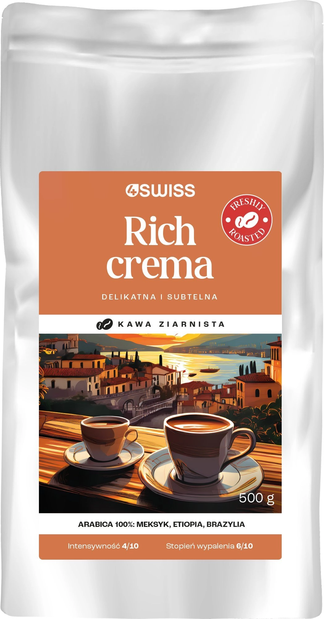 Kawa ziarnista 4Swiss Rich Crema świeżo