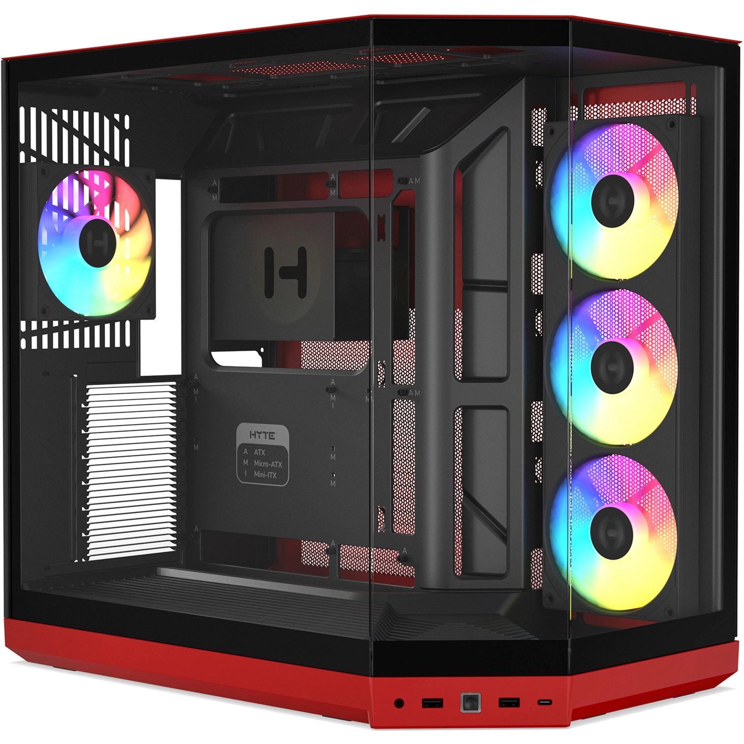 HYTE Y50 Wild Cherry (red tempered