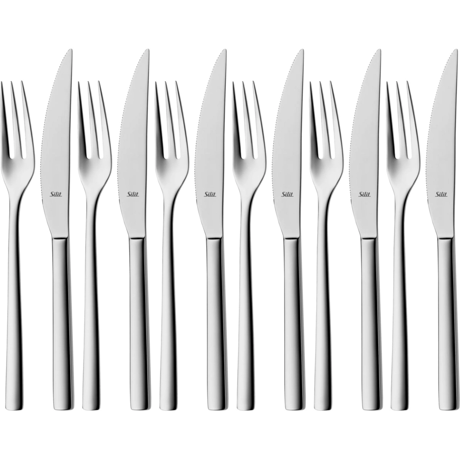 Silit Trend steak cutlery 12-piece (stainless