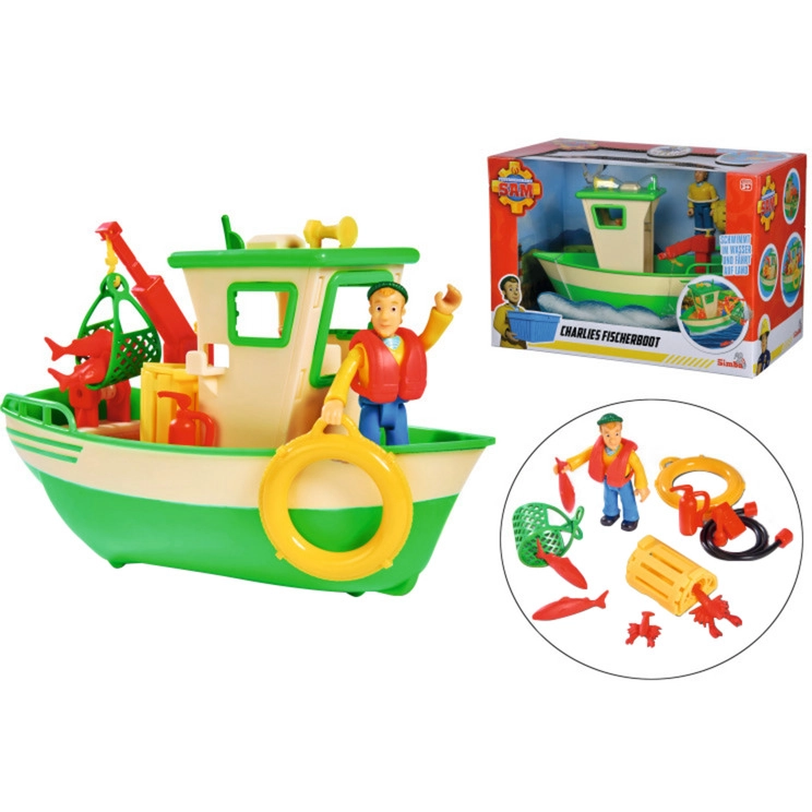 Simba-Dickie Fireman Sam Charlie`s fishing boat