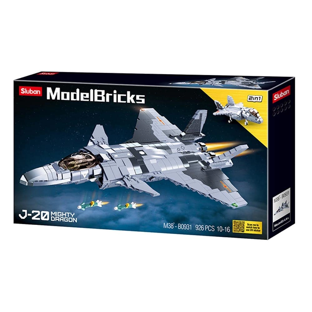 SLUBAN ModelBricks J20 Mighty Dragon Fighter