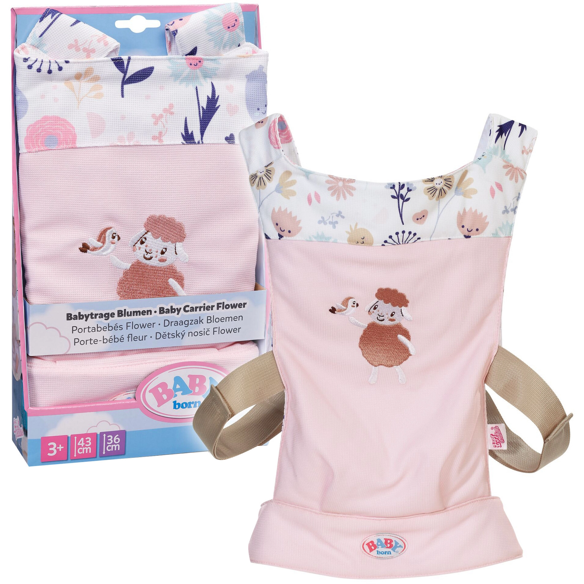 BABY born Baby Carrier Flower Doll