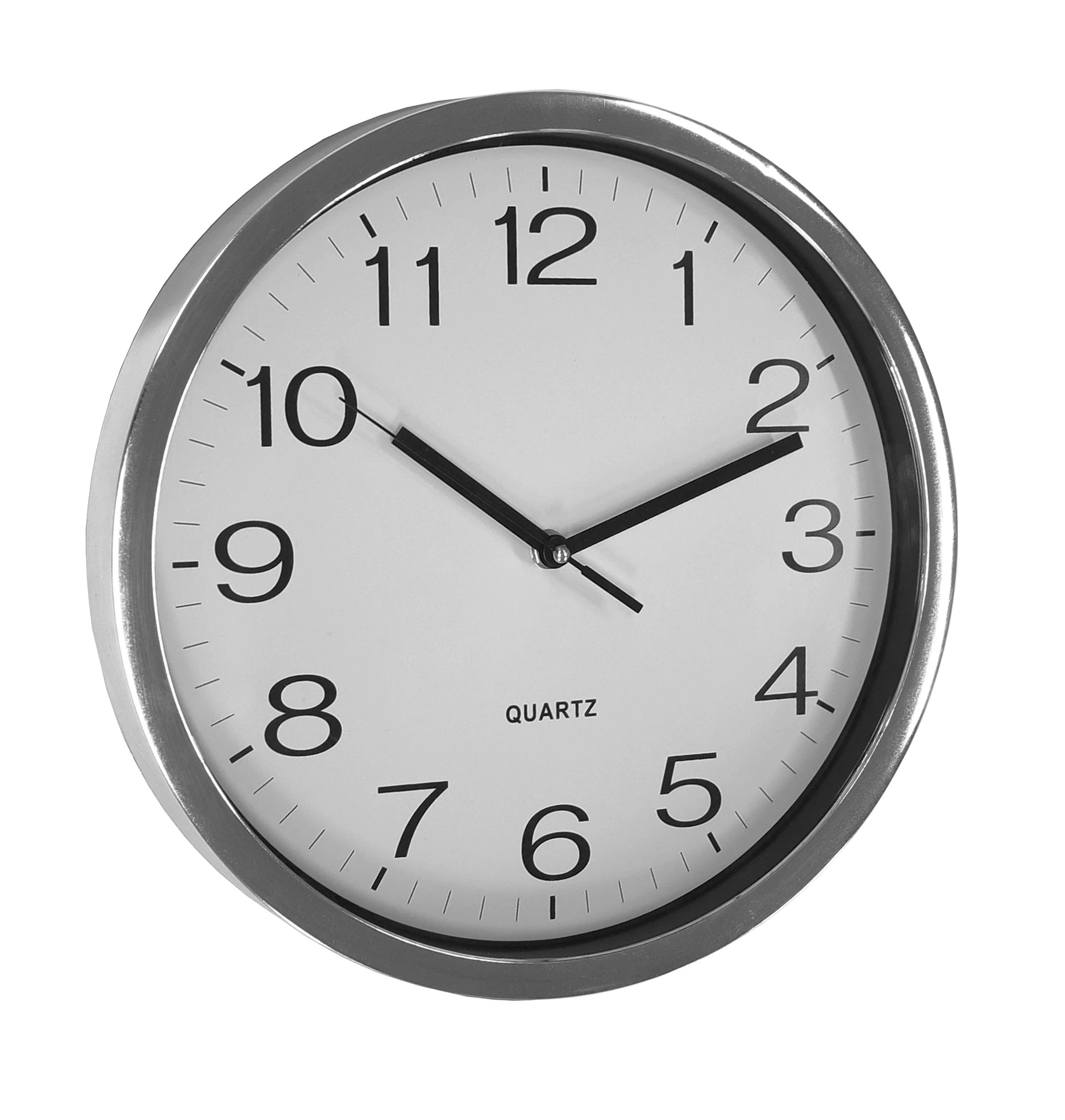 ASI COLLECTION Wall clock O31cm silver/chrome