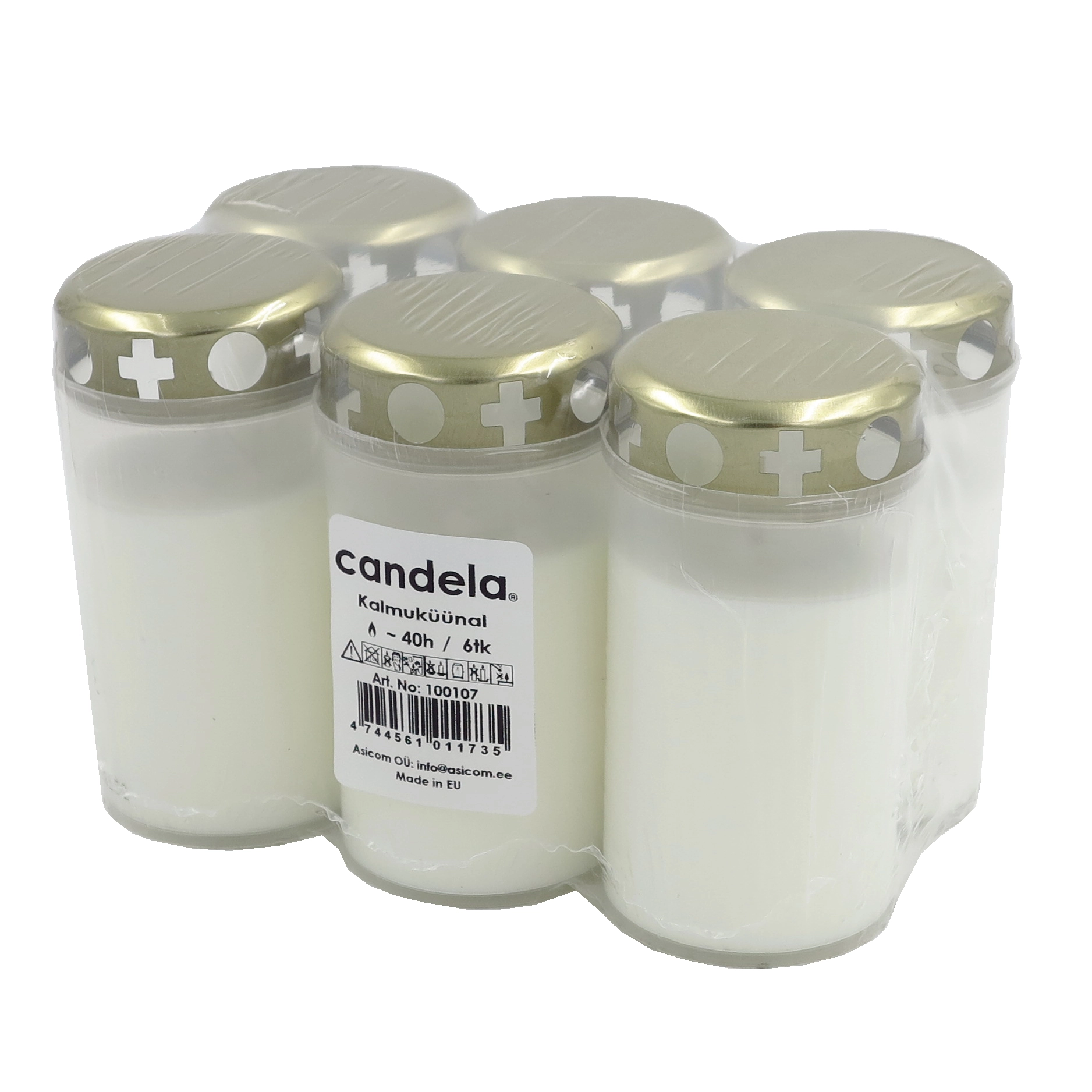 Cap candles with caps 6 pieces