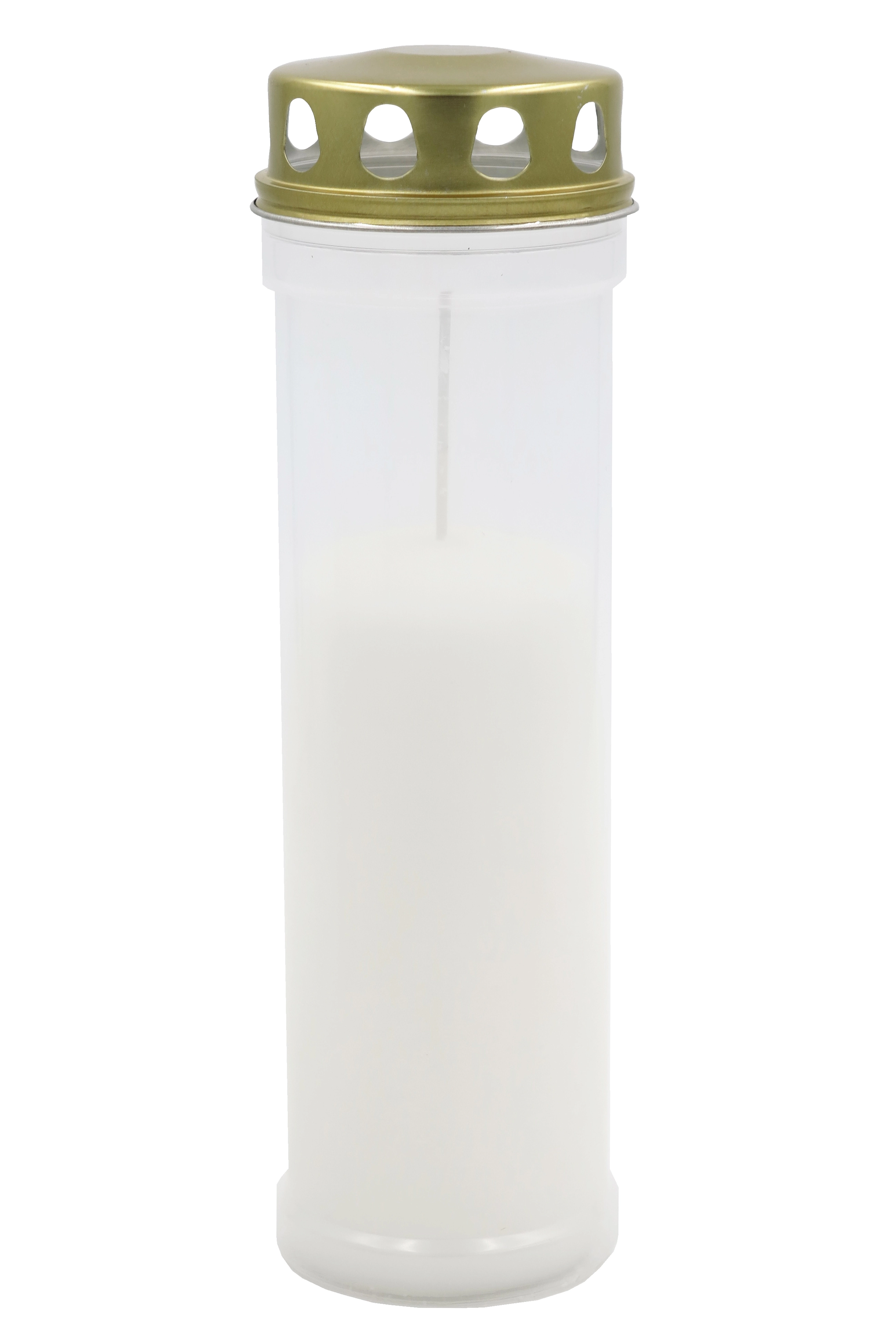 Cemetery candle with cap  burning duration