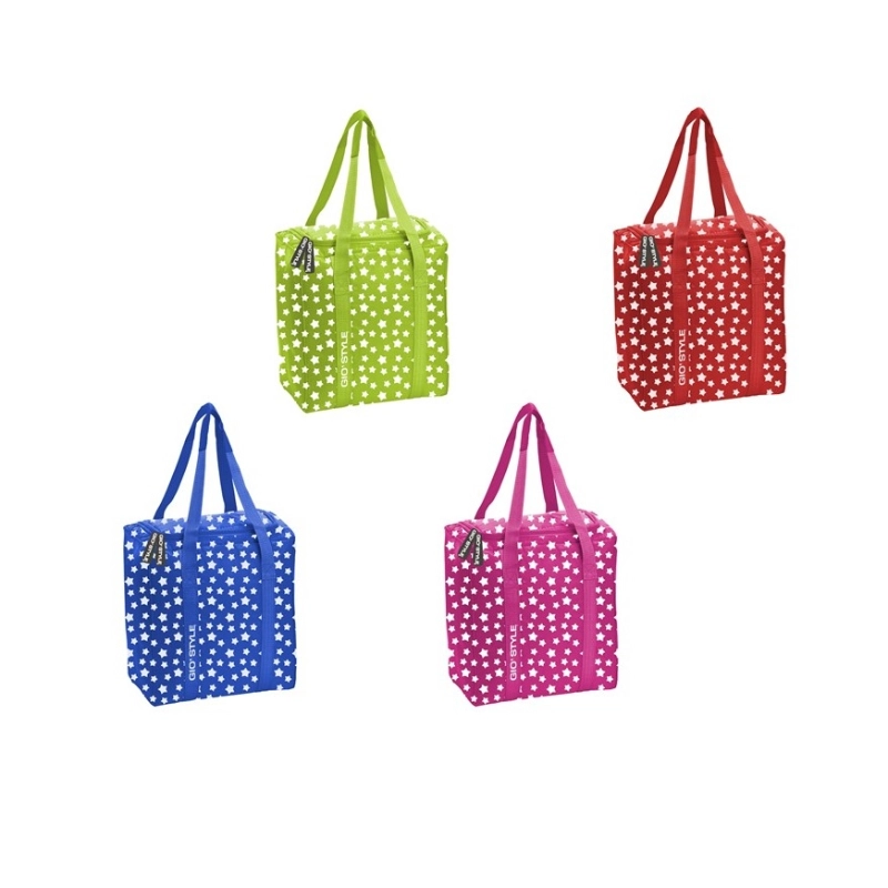 Thermal bag Stars 28 assorted red/green/blue/pink