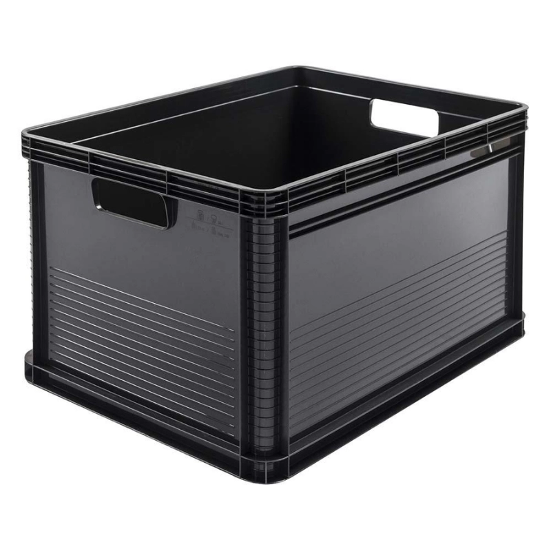 Transport box with carrying strap up