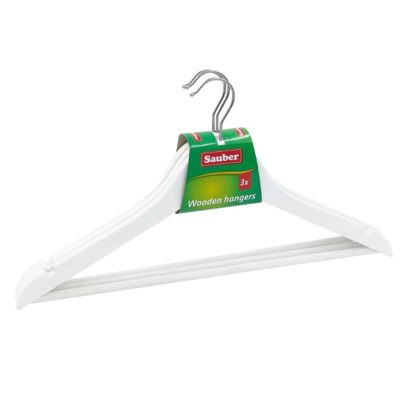 SAUBER Treble hangers  wooden  3 pcs
