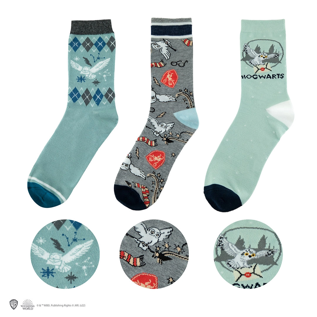 Set of 3 socks Hedwig -