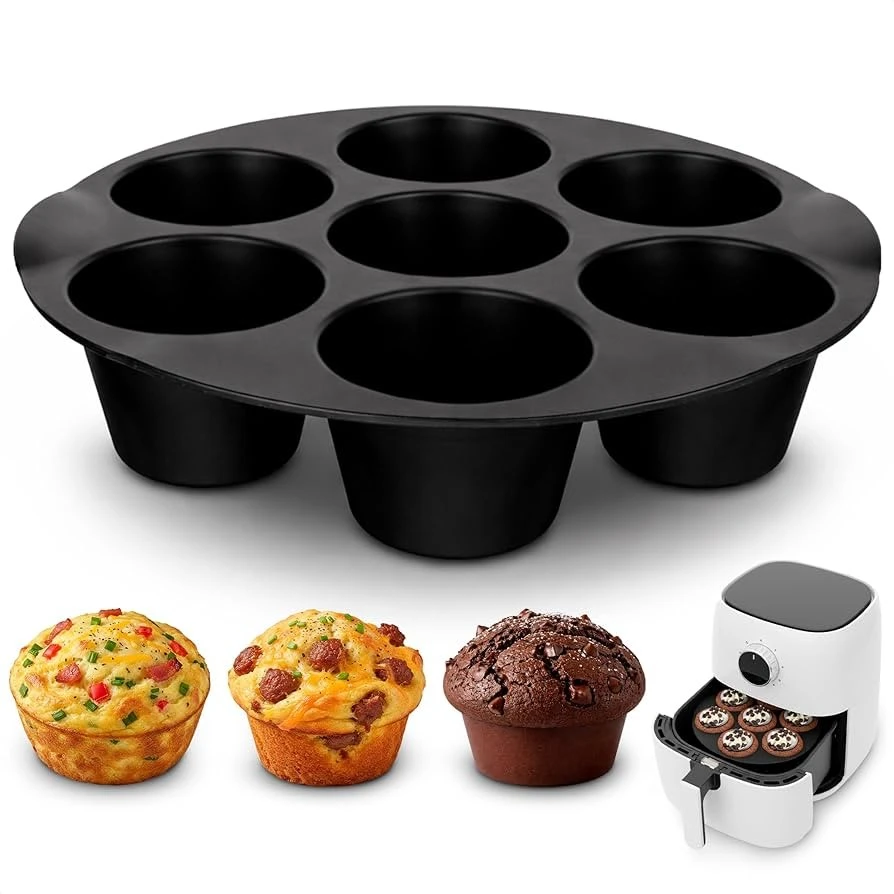 Silicone cupcake baking form for hot