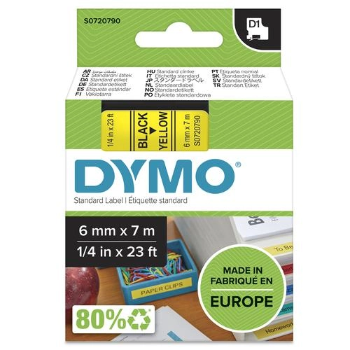 DYMO Authentic D1 Labels Black Print