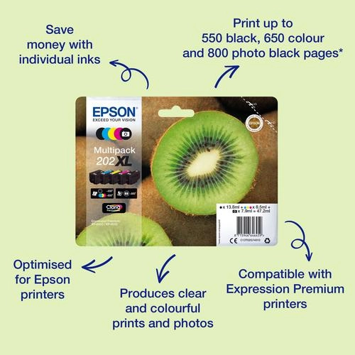 Epson Kiwi Singlepack Cyan 202 Claria
