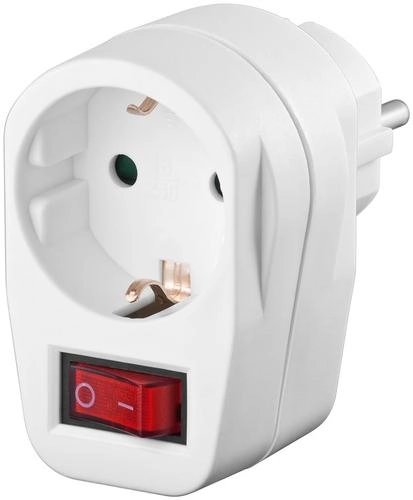 Mains socket with switch 1xSchuko (