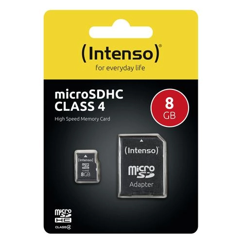 CARD 8GB Intenso MicroSDHC 21MB/s +Adapter