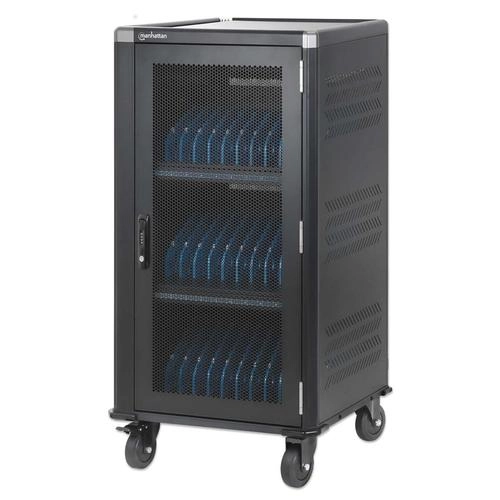 Manhattan Laptop Charging Cabinet Trolley/Cart via