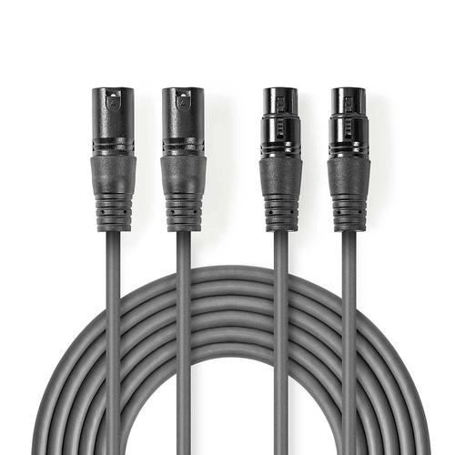 Kabelis Nedis 2x XLR M -