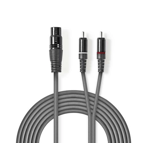 Kabelis Nedis XLR F - 2x