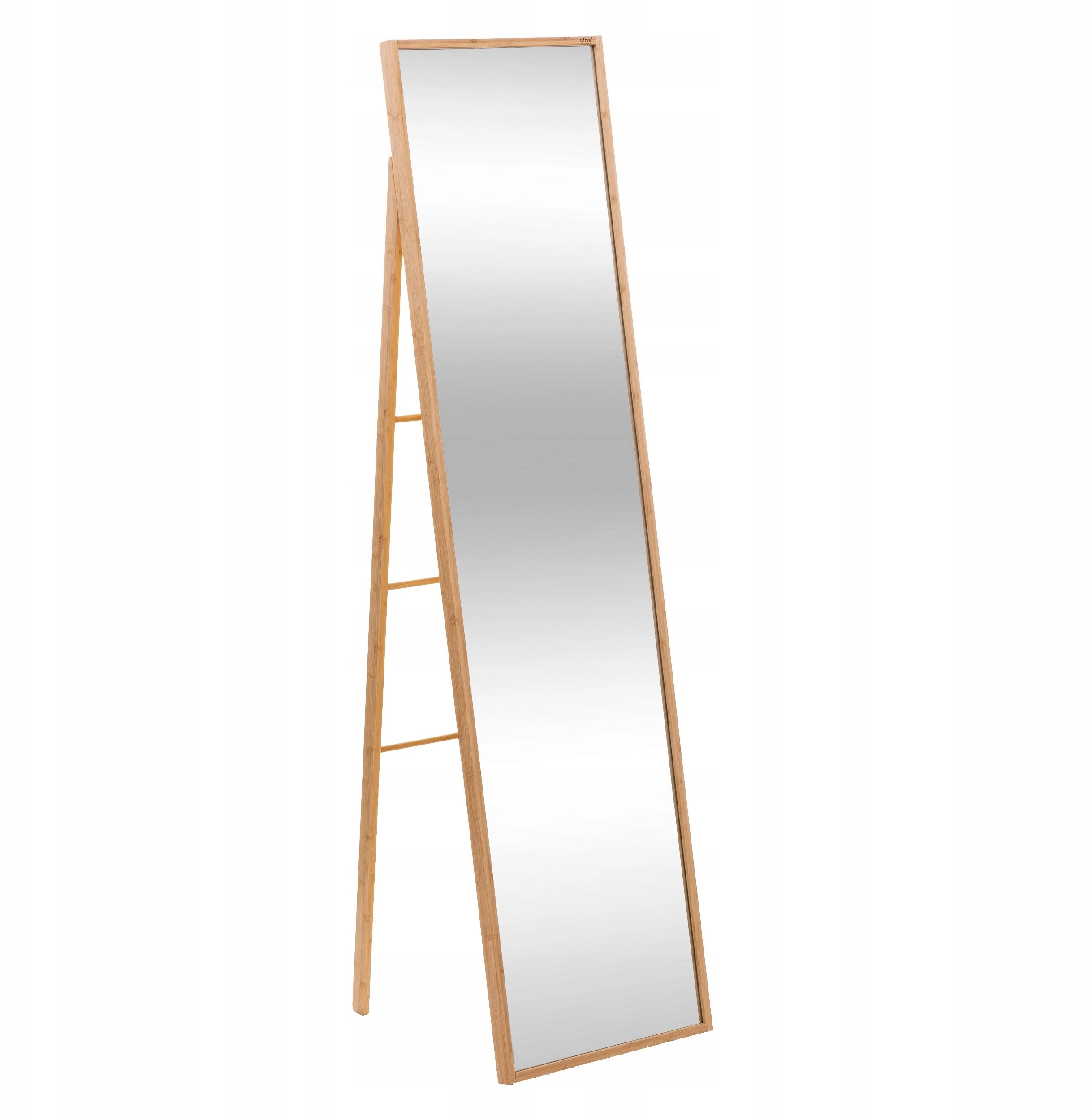 Large standing mirror in a bamboo