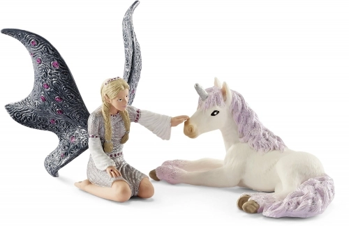 Schleich - Lindariel with Unicorn Foal