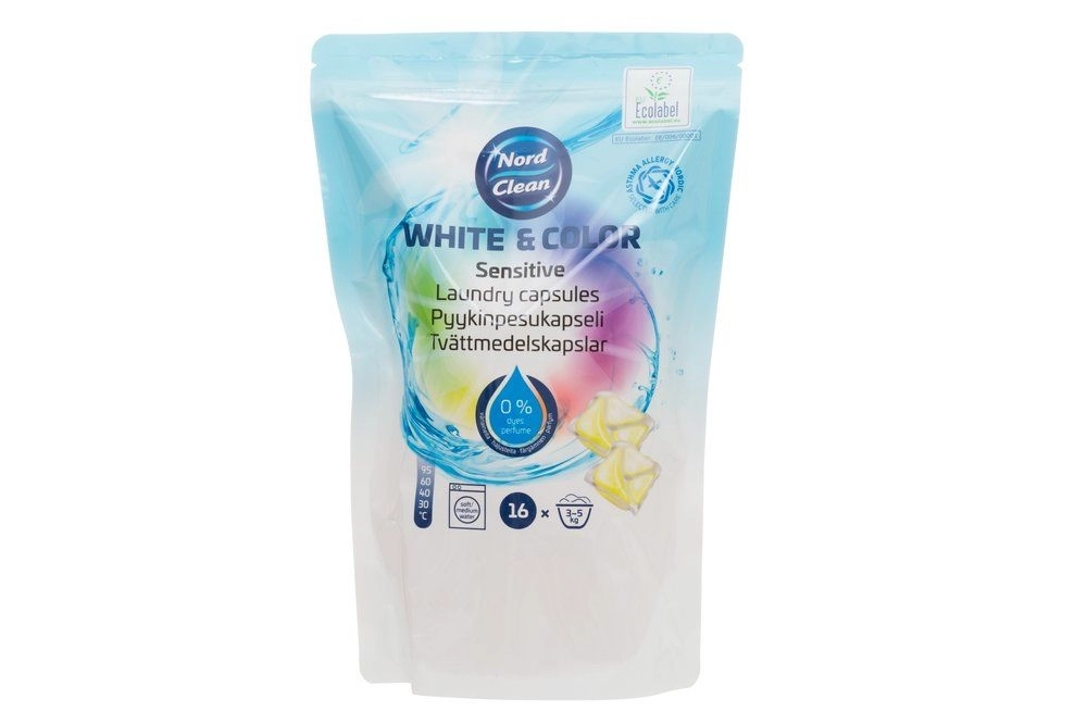 Laundry capsules NordClean Sensitive 16 pcs