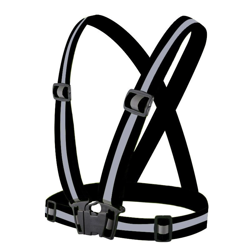 Adjustable reflective harness for running bike