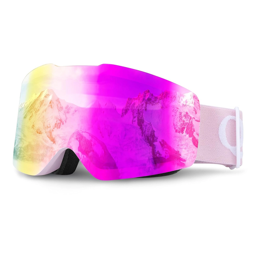 Qunature Pink Frameless Ski Goggles -