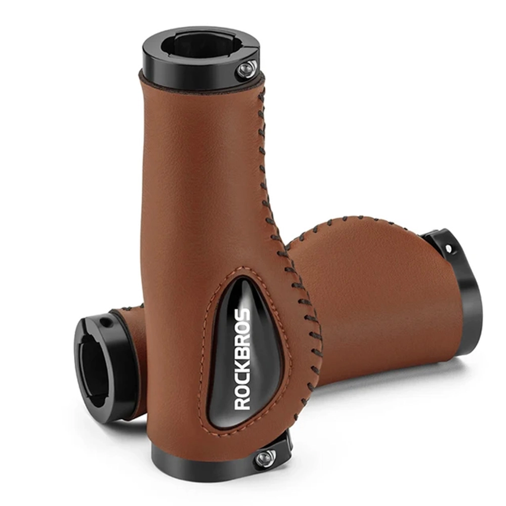 Rockbros 40720001002 leather bicycle grips -