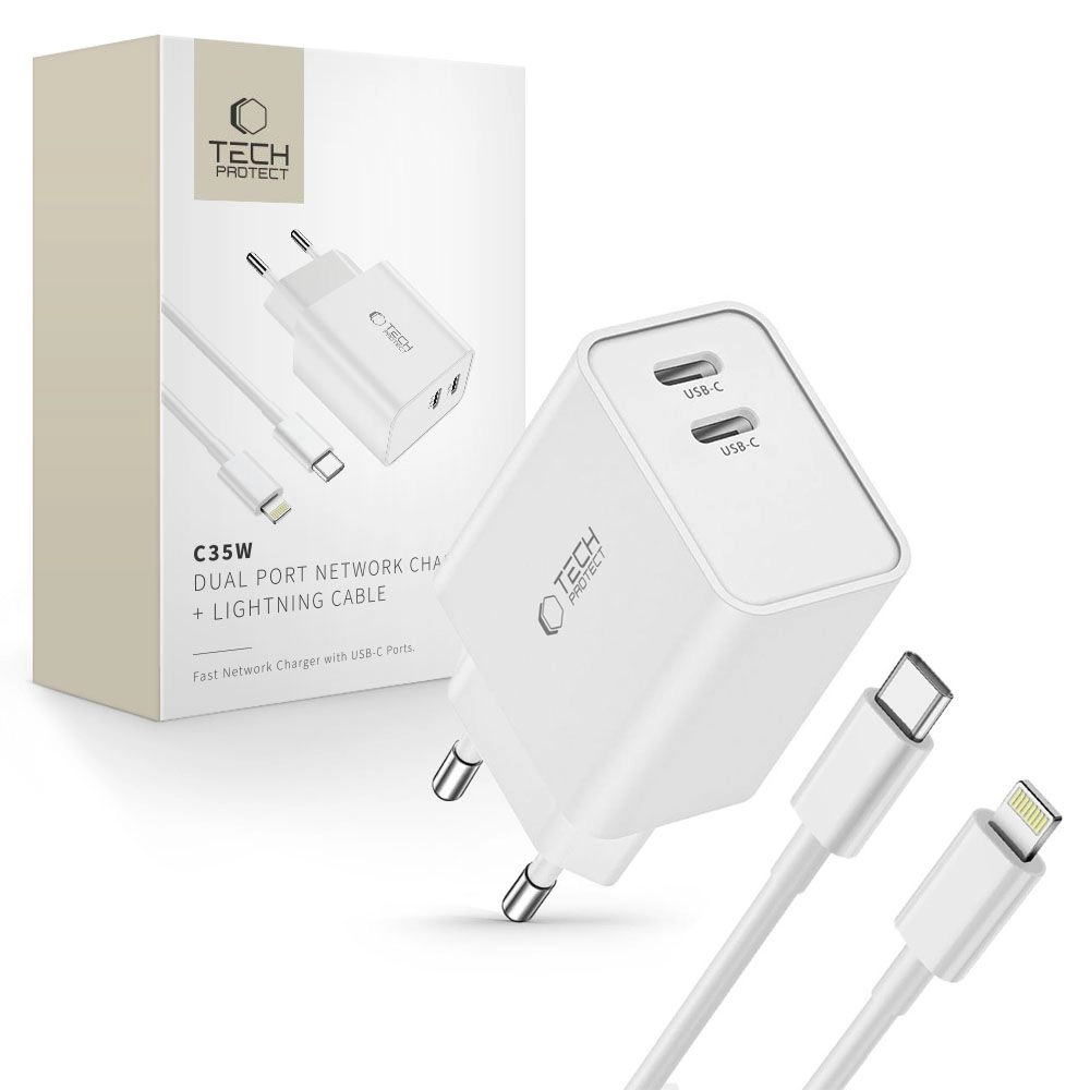 Tech-Protect C35W 2x USB-C PD 35W