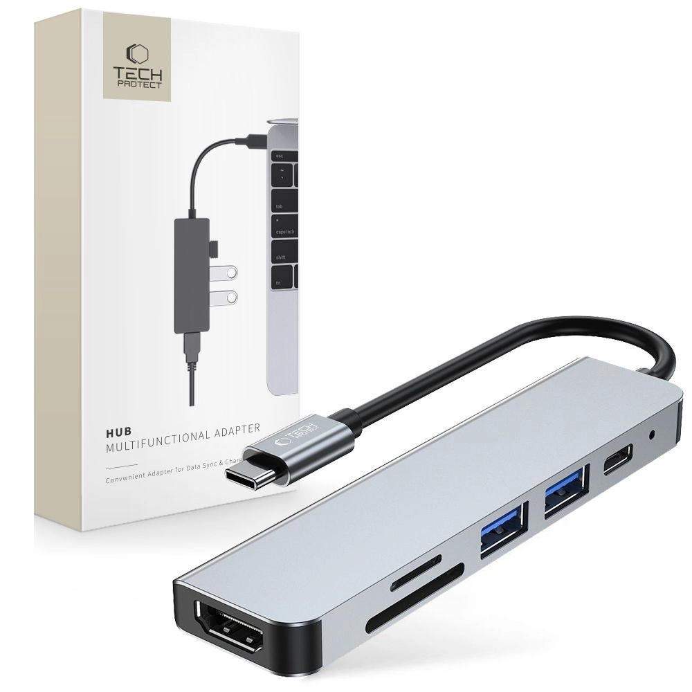 HUB Tech-Protect V4 6in1 USB-C -