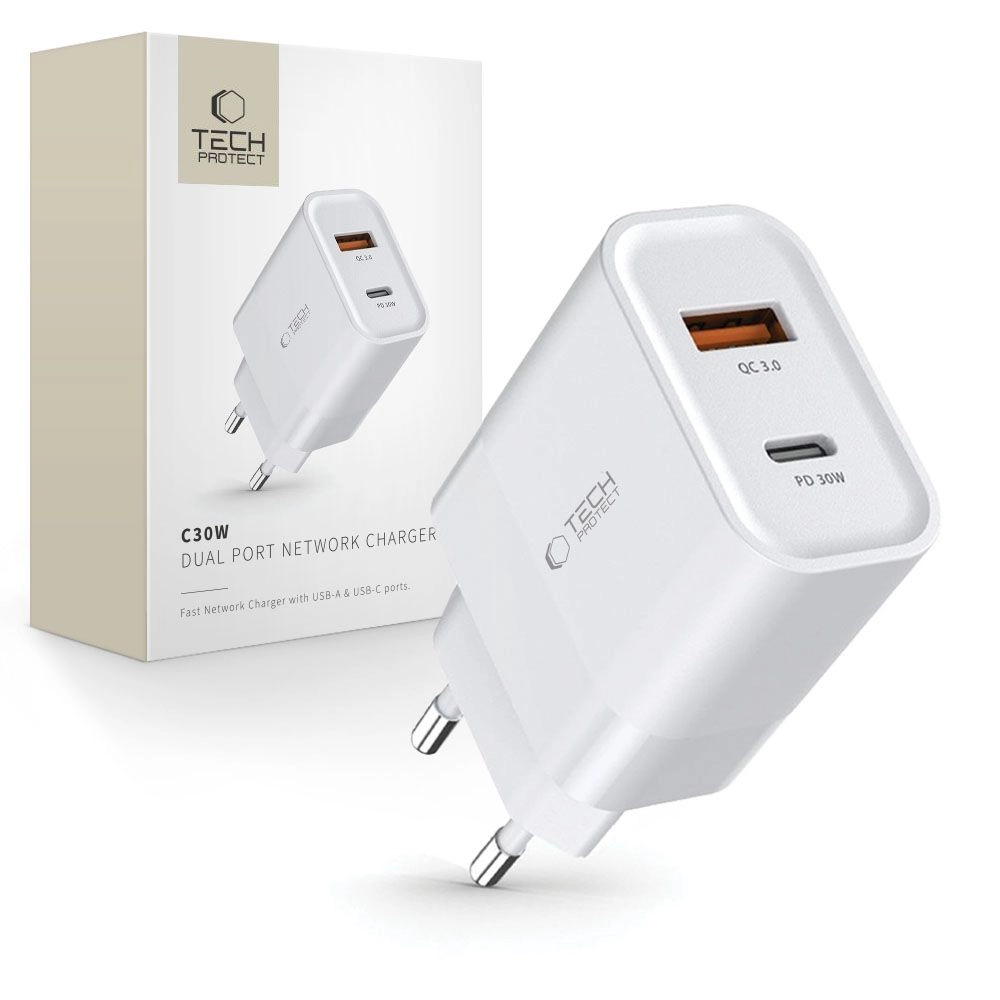 Tech-Protect C30W charger USB-C PD 30W