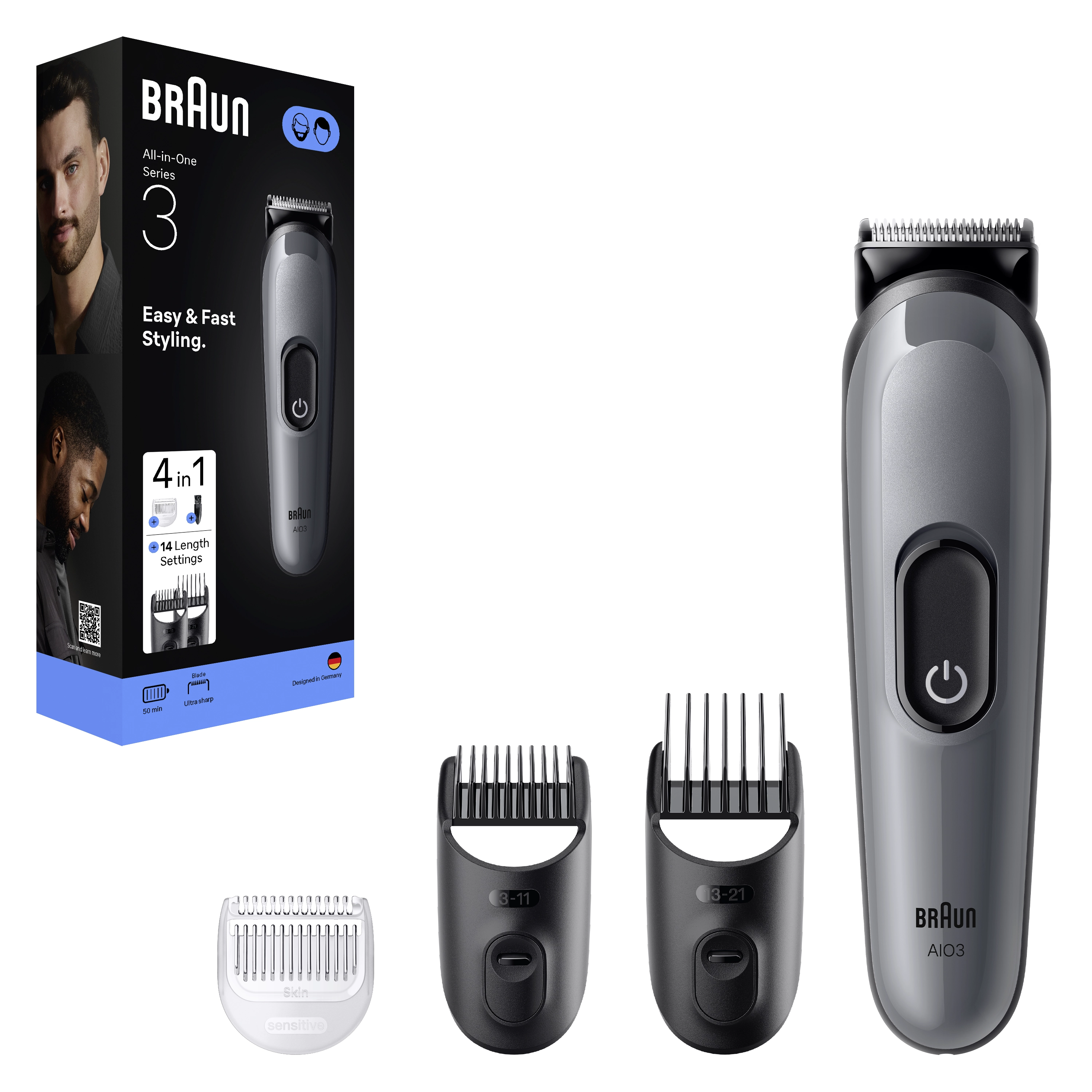 Braun 80789918 hair trimmers/clipper Dark Grey