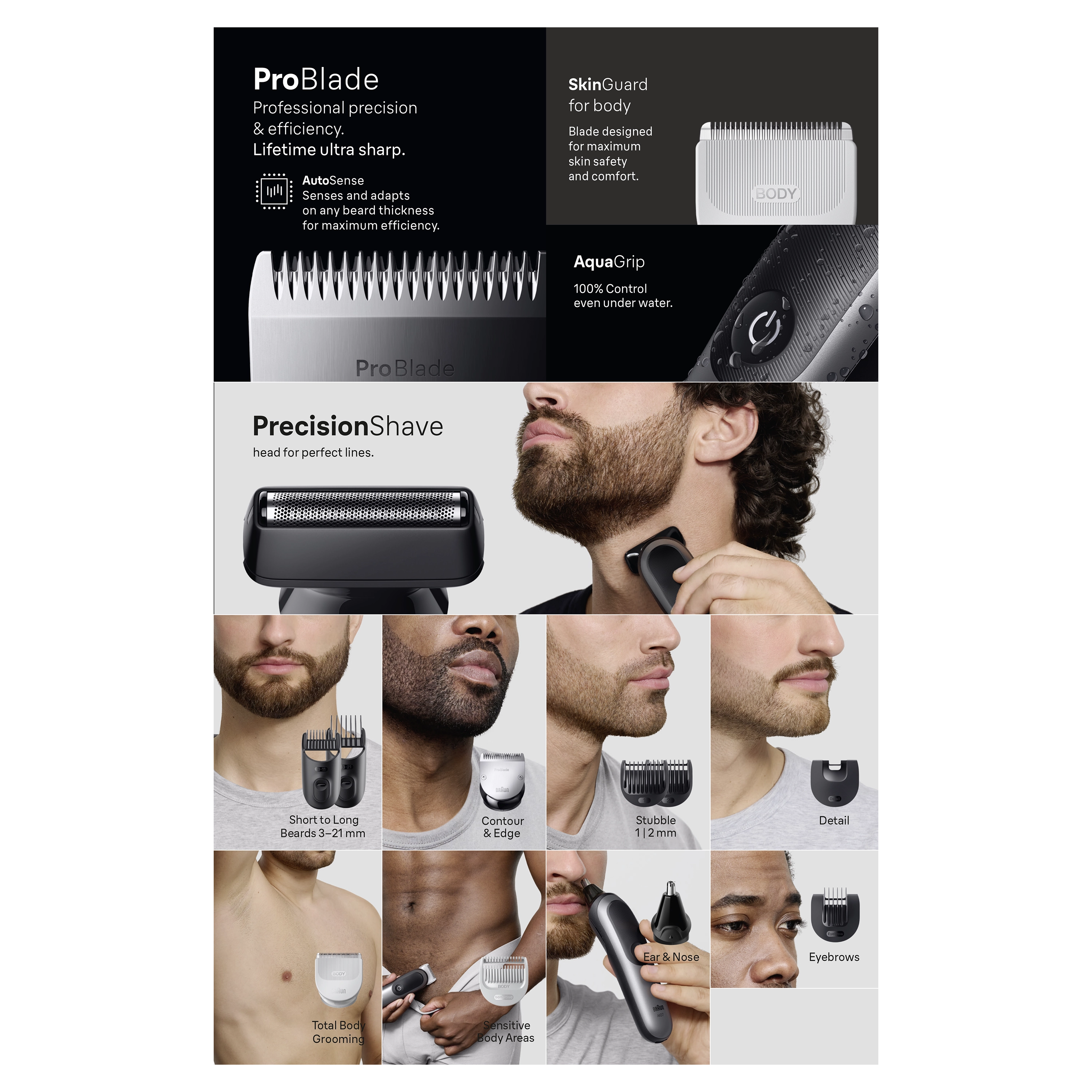 Braun 80789908 hair clipper Dark Gray