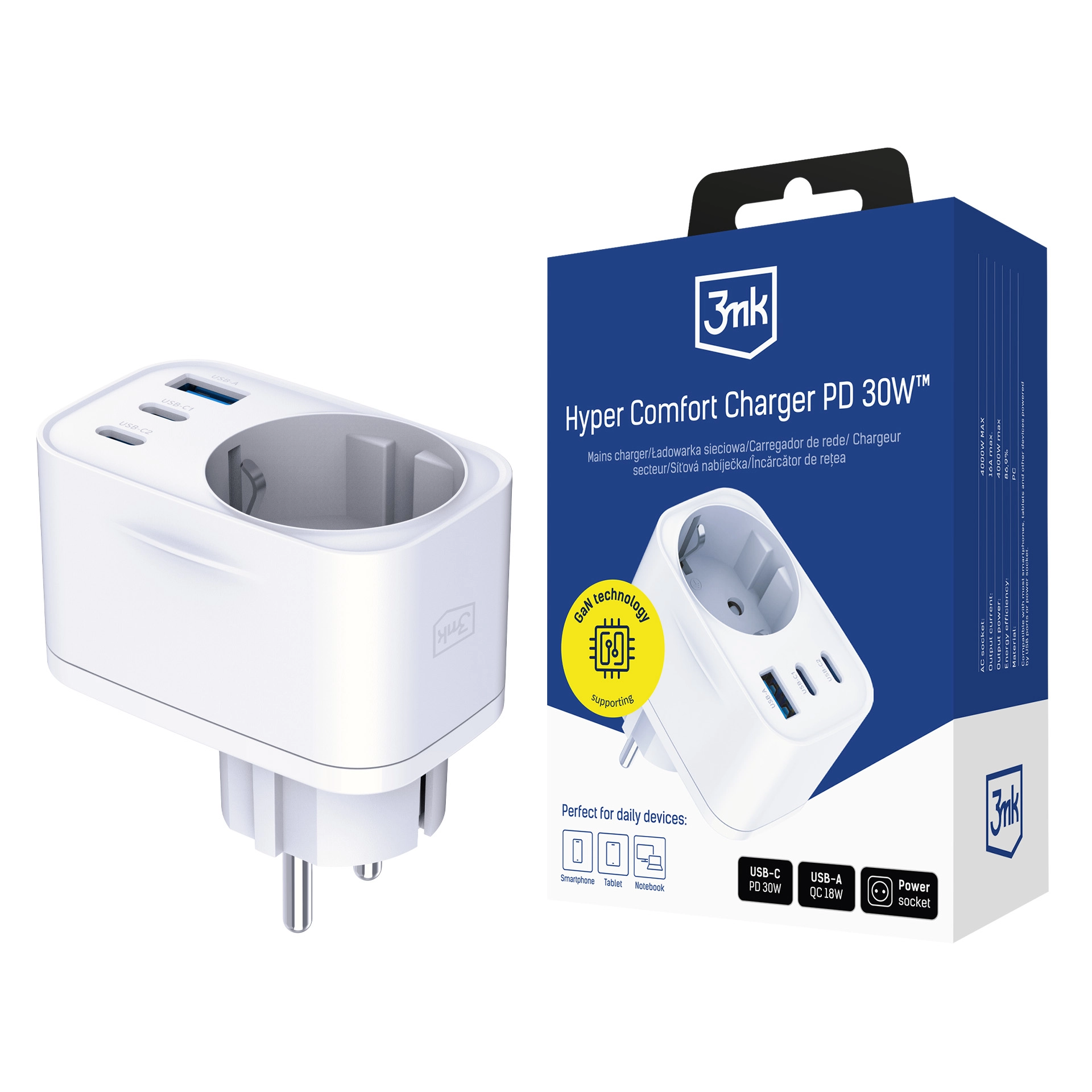 Adapter sieciowy 3MK Hyper Comfort Charger
