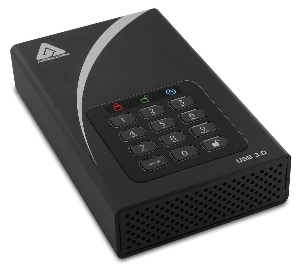 Disk zewnętrzny HDD Apricorn 6TB Aegis Padlock DT Secure