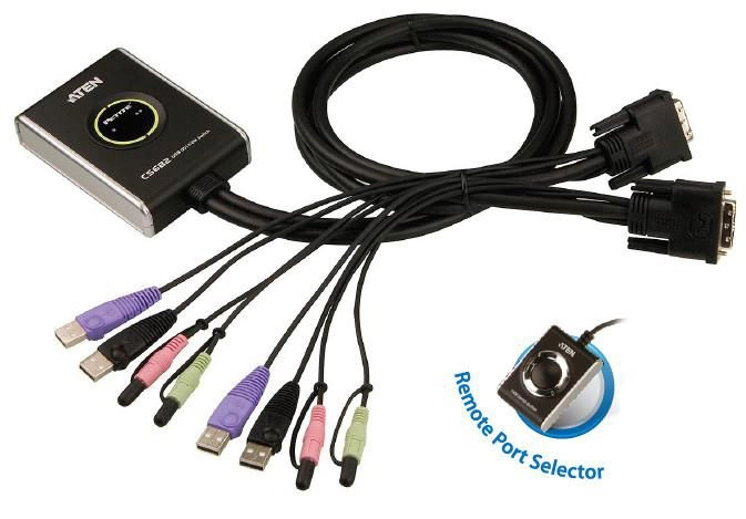 ATEN 2-Port USB DVI KVM Switch