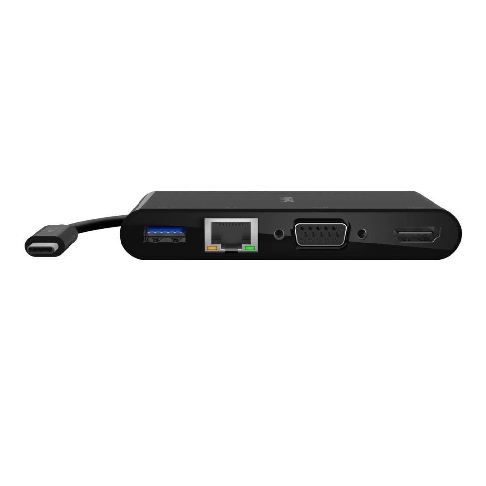 Belkin USB-C to Gigabit-Ethern. HDMI/VGA/USB-A-Adapter black