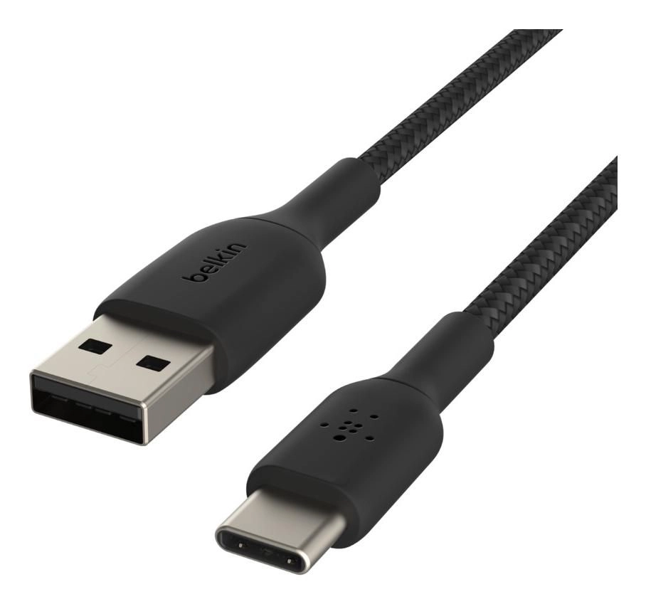 Belkin USB-C/USB-A Cable 15cm braided  black