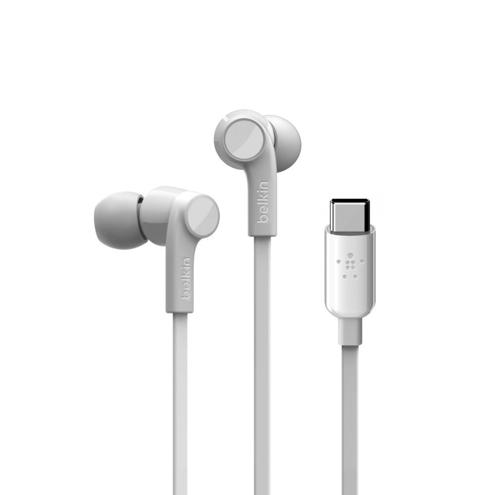 Vadu austiņas Belkin SOUNDFORM - Austiņas ar USB-C savienotāju Balts