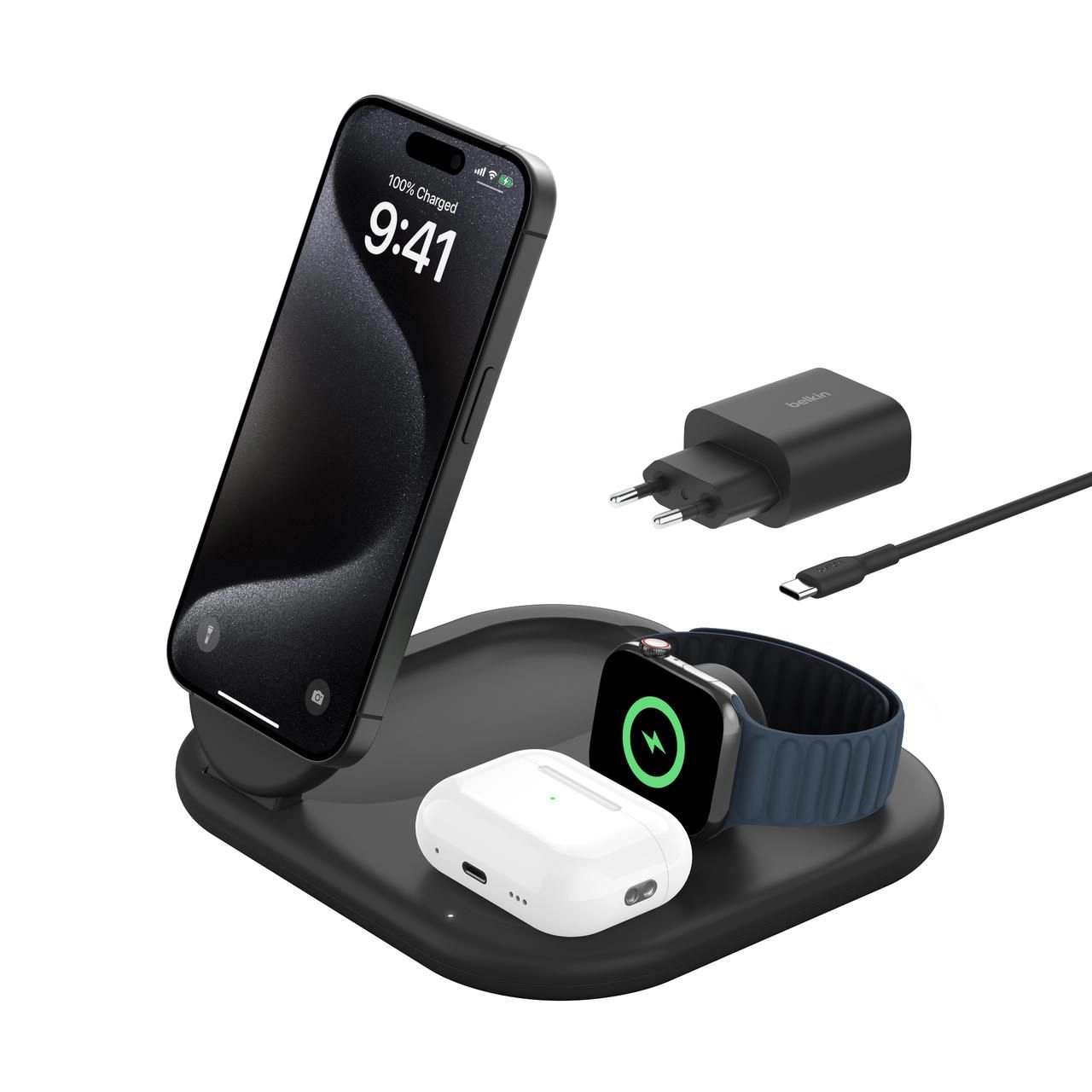 Belkin BoostCharge Headphones Smartphone Smartwatch Black