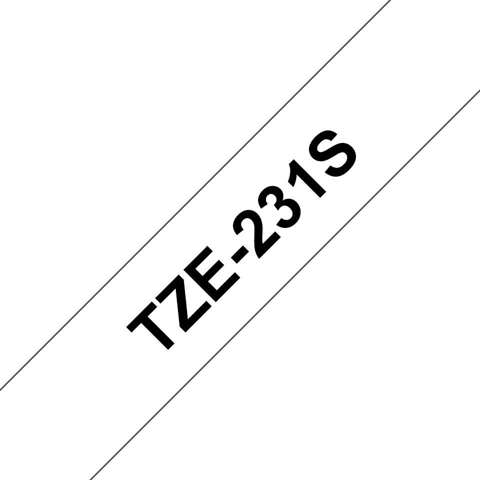 Brother TZE231S2 taśmy do etykietowania Czarny