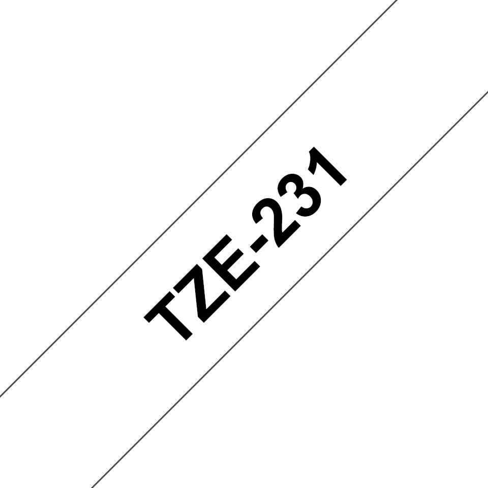 Brother TZE-231 label-making tape Black on